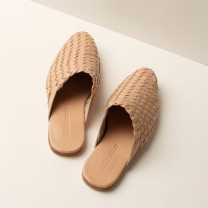 Lalla Eman Nude Leather Mule