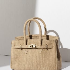 Handcrafted Jute Structured Tote – Small Size