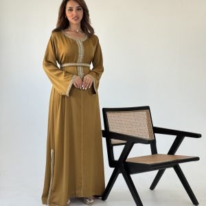 Golden Mustard Moroccan Kaftan
