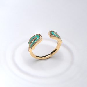 Art Deco Adjustable Crystal Ring