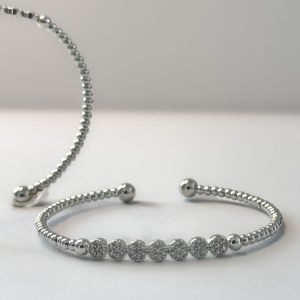 Pavé Beaded Open Cuff