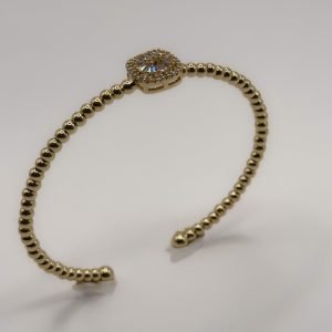 Gold Radiant Beaded Cuff Bracelet