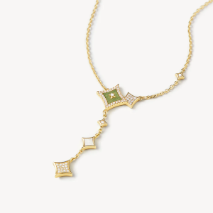 Green Spring-Inspired Star Necklace