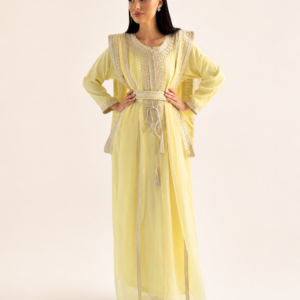 Light Yellow Bahraini Thoub Nashel
