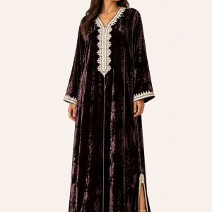 Brown Velvet Kaftan