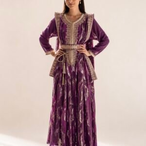 Bahraini Thoub Nashel with Moroccan Embroidery