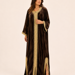 Brown Velvet Kaftan
